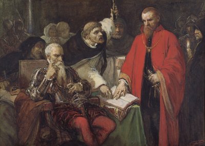 The Oath of Vargas by Louis Gallait